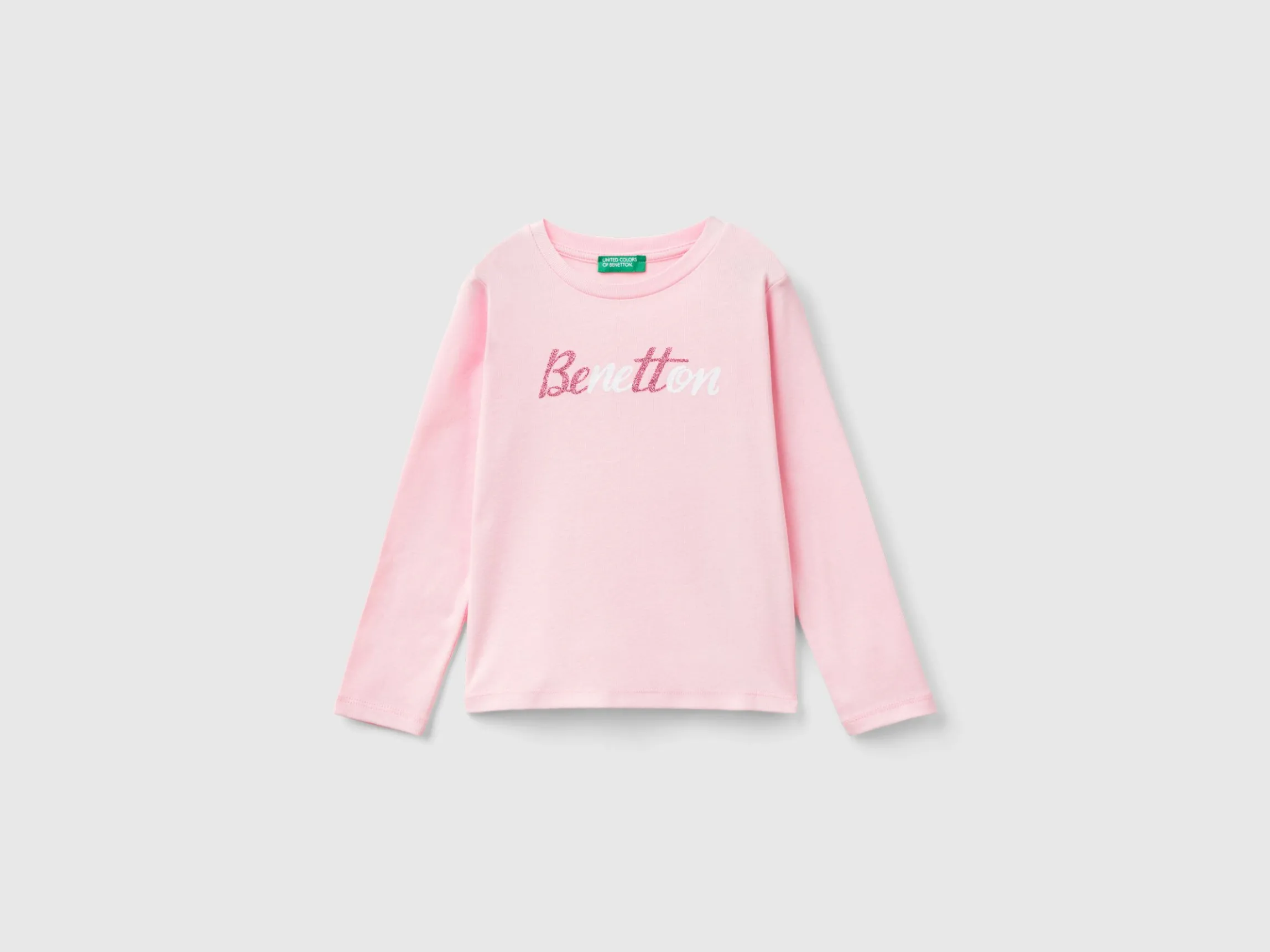 Organic cotton t-shirt with glittery print