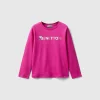 Organic cotton t-shirt with glittery print