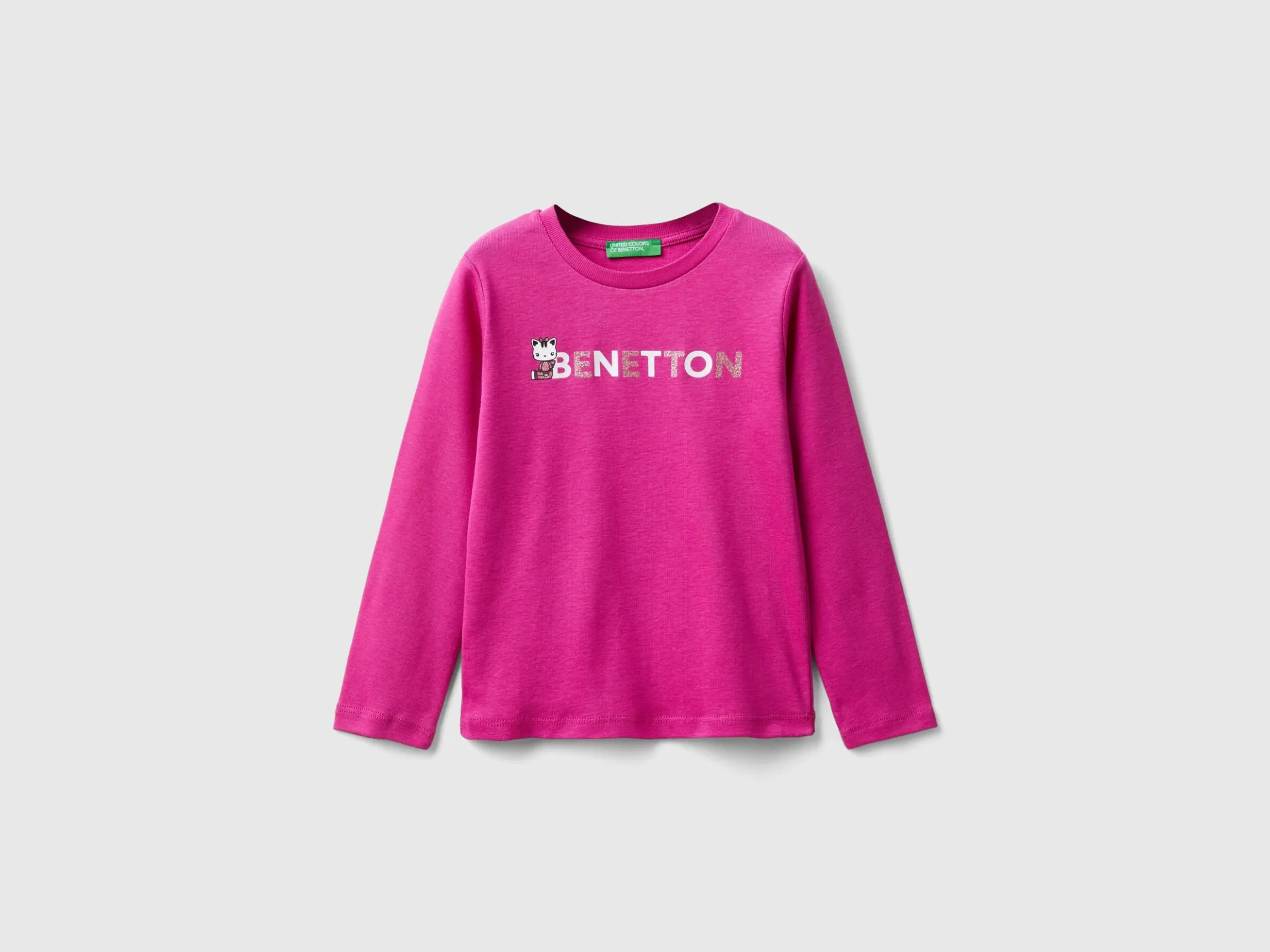 Organic cotton t-shirt with glittery print