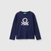 Organic cotton t-shirt with glittery print