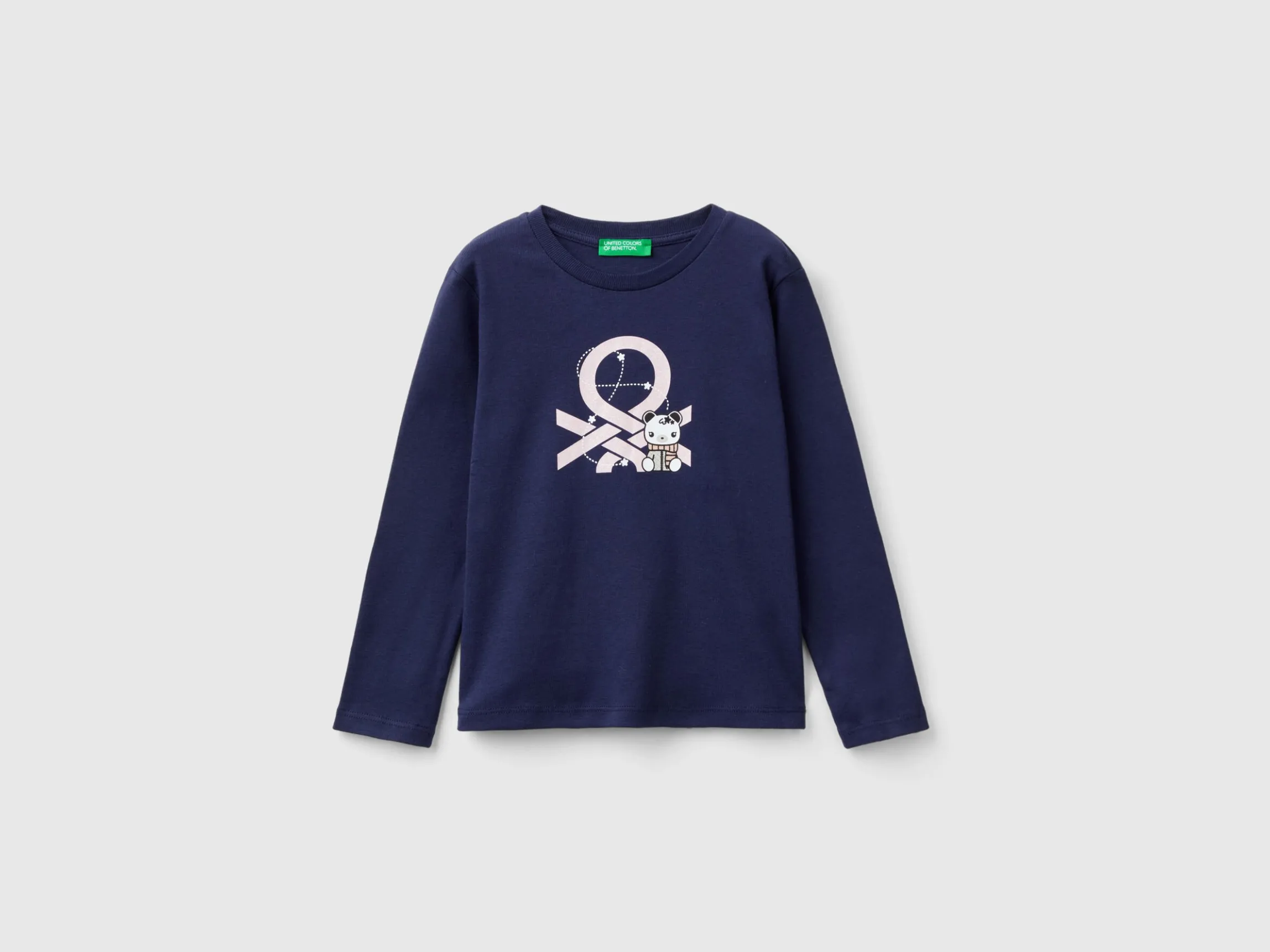 Organic cotton t-shirt with glittery print