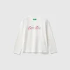 Organic cotton t-shirt with glittery print