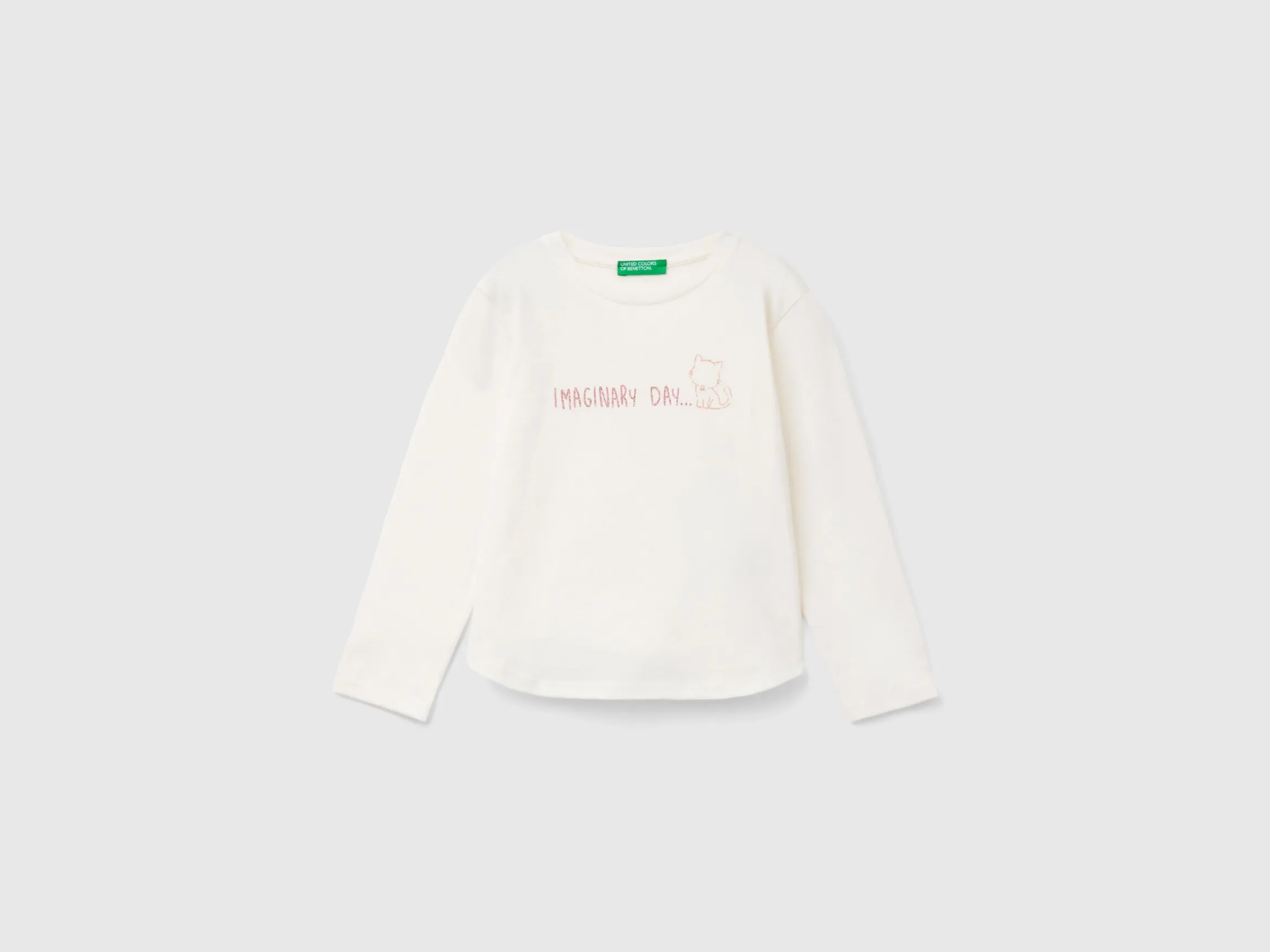 Organic cotton t-shirt with glittery print