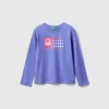 Organic cotton t-shirt with glittery print