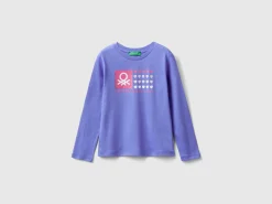 Organic cotton t-shirt with glittery print