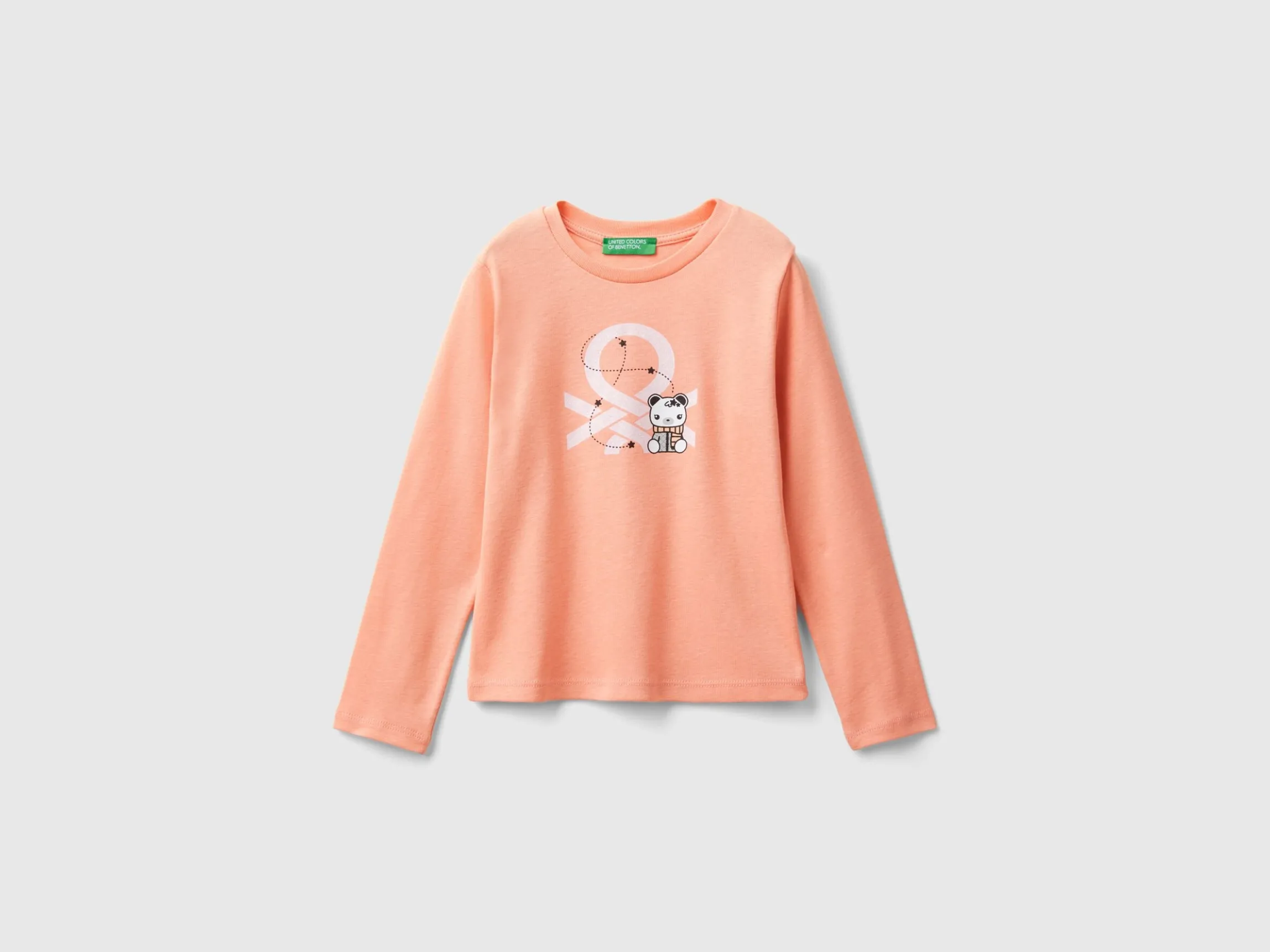Organic cotton t-shirt with glittery print