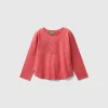 Organic cotton t-shirt with glittery print