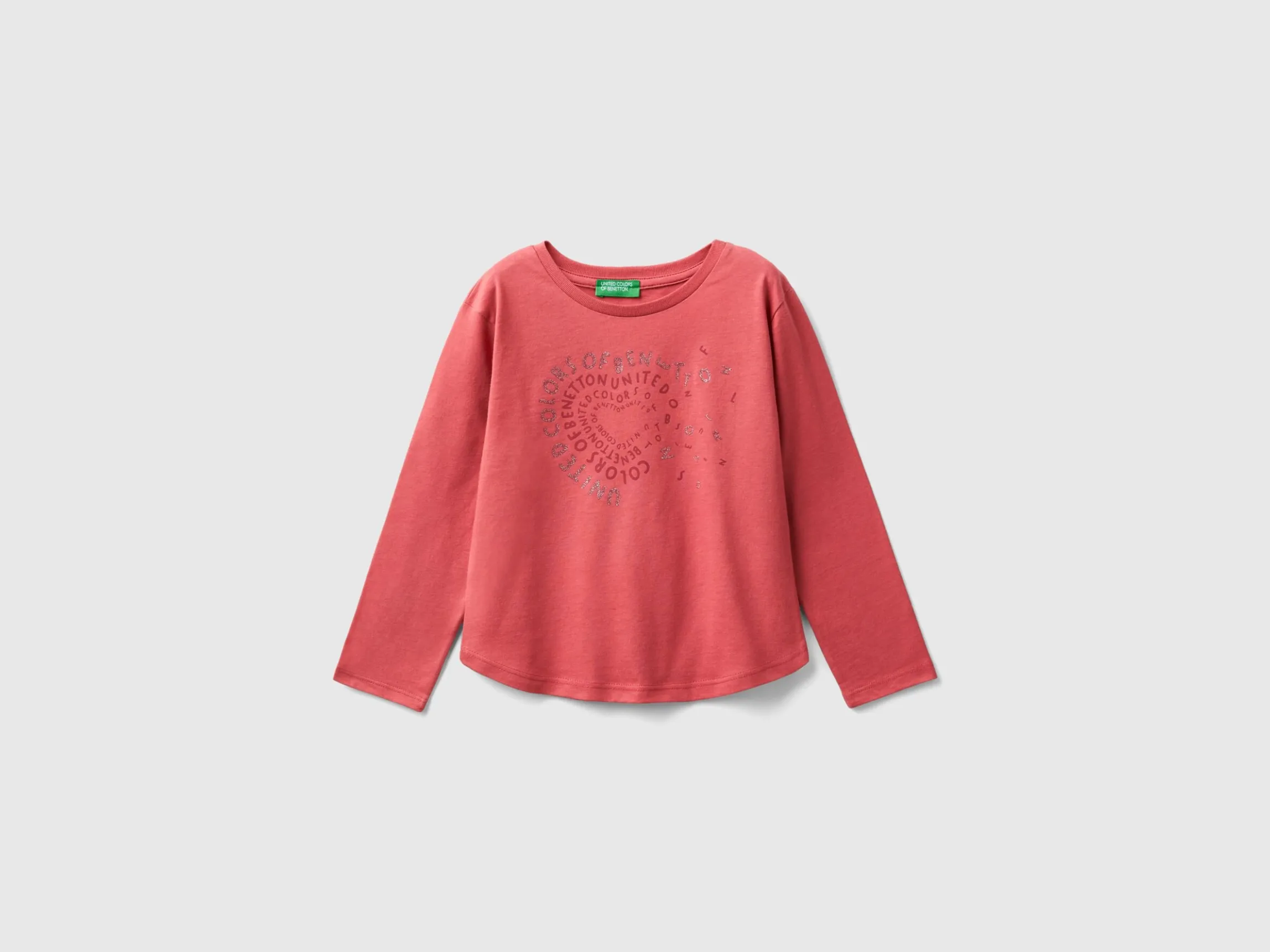 Organic cotton t-shirt with glittery print
