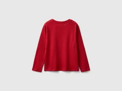 Organic cotton t-shirt with glittery print