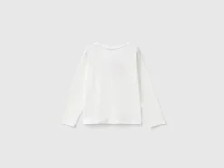 Organic cotton t-shirt with glittery print