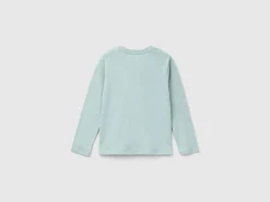 Organic cotton t-shirt with glittery print