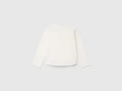 Organic cotton t-shirt with glittery print