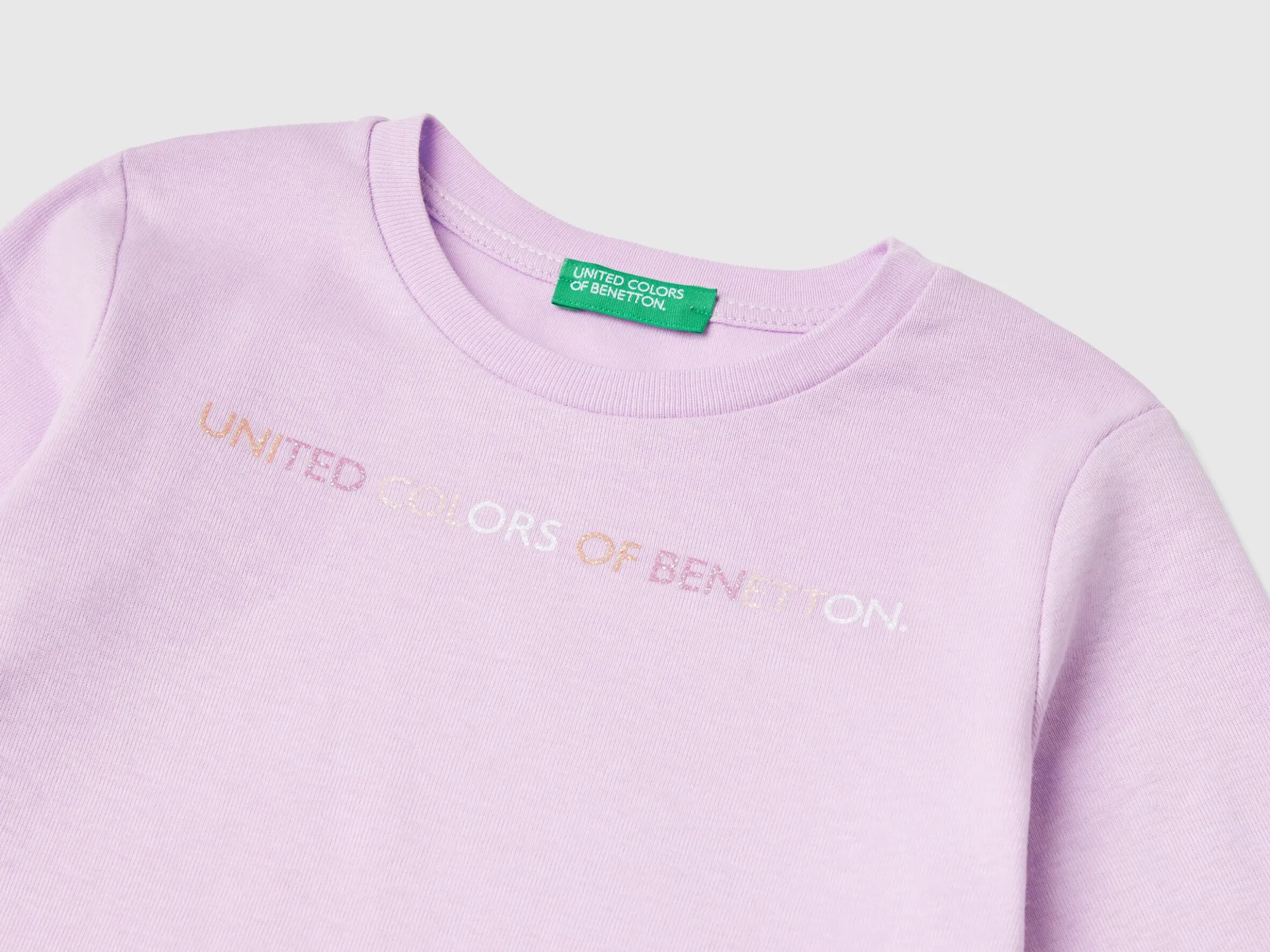 Organic cotton t-shirt with glittery print