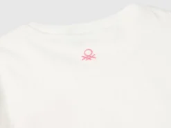 Organic cotton t-shirt with glittery print