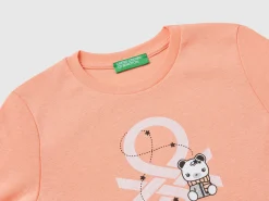 Organic cotton t-shirt with glittery print