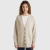 Oversized fit cardigan in wool blend