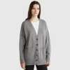 Oversized fit cardigan in wool blend