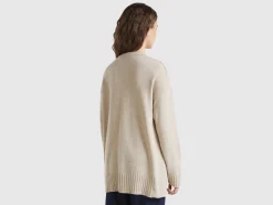 Oversized fit cardigan in wool blend