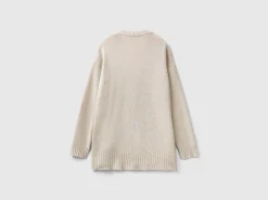 Oversized fit cardigan in wool blend