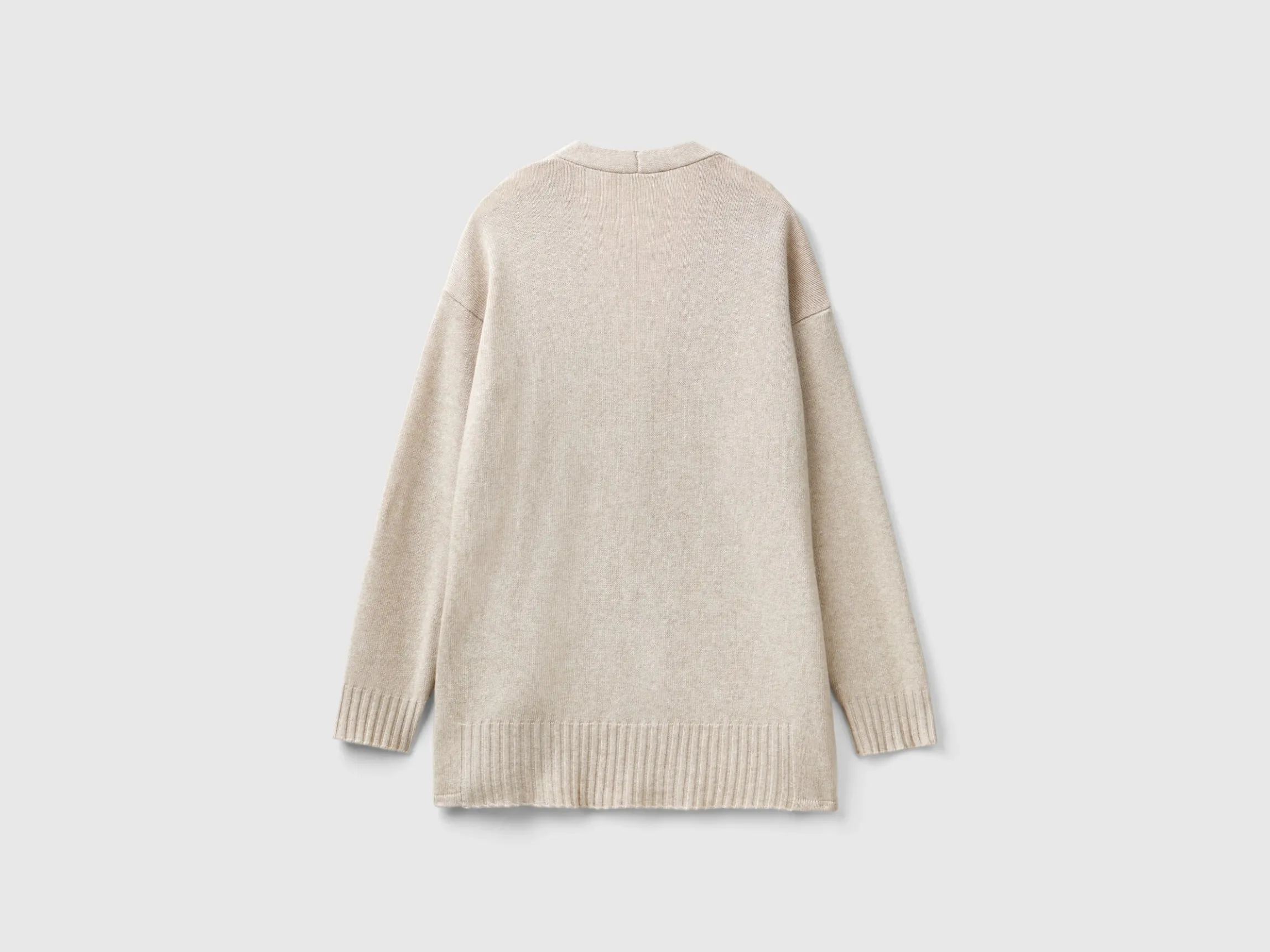 Oversized fit cardigan in wool blend