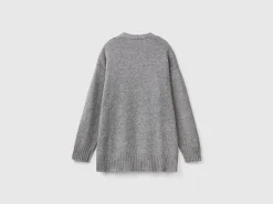 Oversized fit cardigan in wool blend