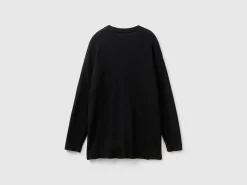 Oversized fit cardigan in wool blend
