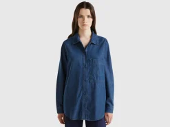 Oversized fit shirt in chambray