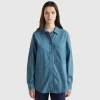 Oversized fit shirt in chambray