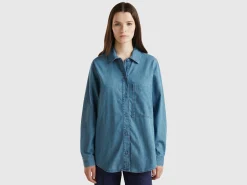 Oversized fit shirt in chambray