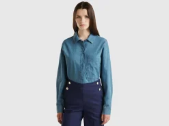 Oversized fit shirt in chambray