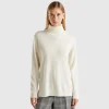 Oversized fit turtleneck in pure cashmere