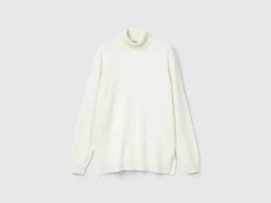Oversized fit turtleneck in pure cashmere