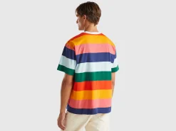 Oversized multicolor striped t-shirt