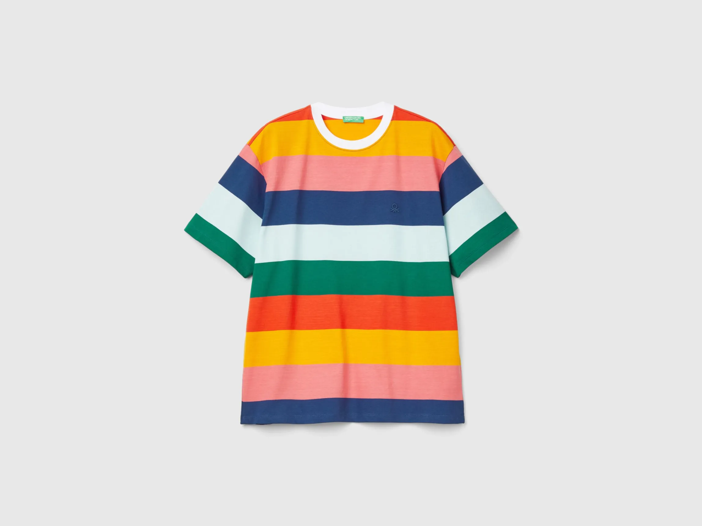Oversized multicolor striped t-shirt