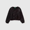 Oversized sweatshirt with glitter