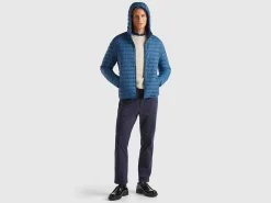 Padded jacket with recycled wadding