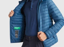 Padded jacket with recycled wadding