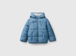 Padded jacket with teddy interior