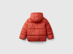 Padded jacket with teddy interior