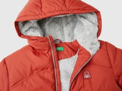 Padded jacket with teddy interior