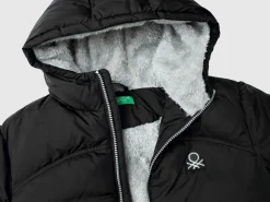Padded jacket with teddy interior