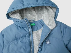 Padded jacket with teddy interior
