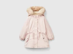 Padded parka with drawstring