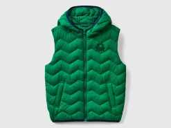 Padded vest with hood