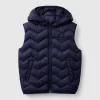 Padded vest with hood
