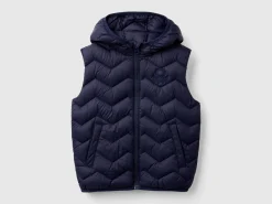 Padded vest with hood