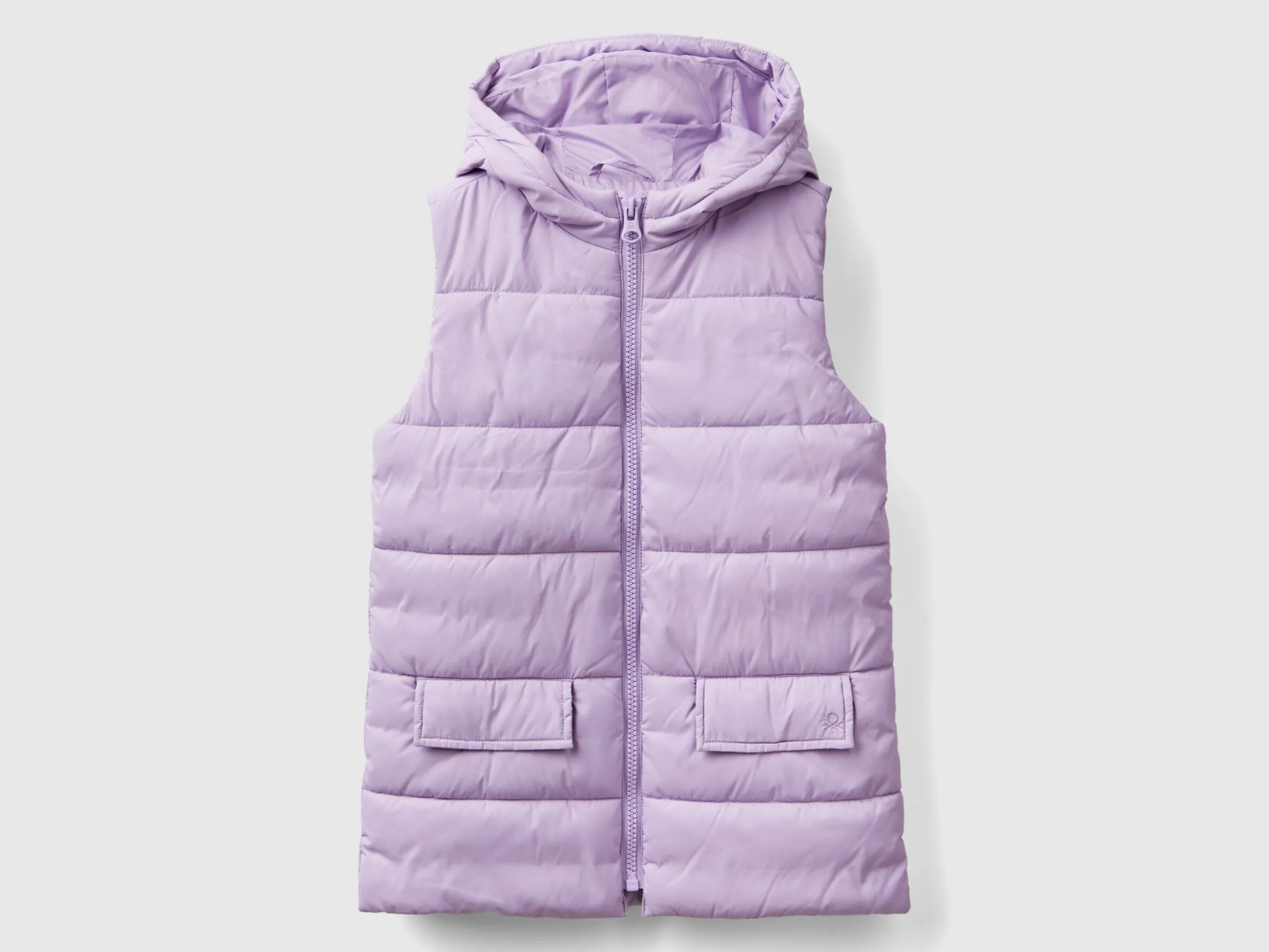 Padded vest with hood