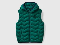 Padded vest with hood