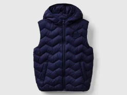 Padded vest with hood