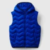 Padded vest with hood